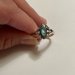 NWOT Sterling Silver and Abalone Ring Sz 8